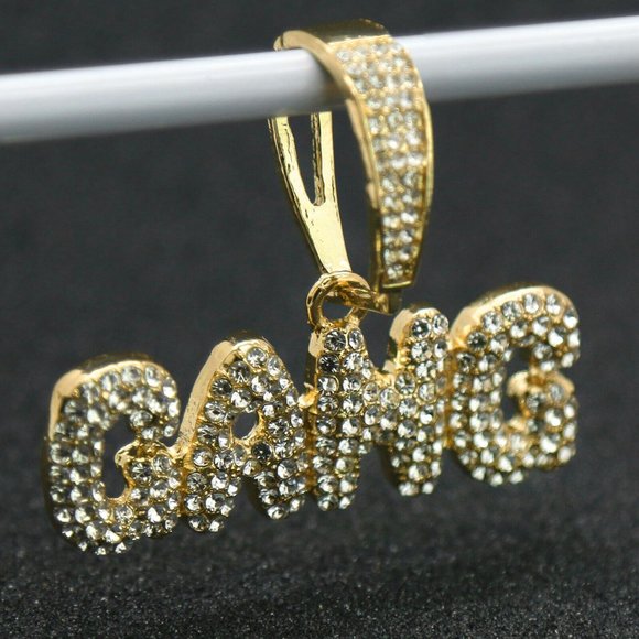 14k Gold Gang 20" Cuban Chain + Pendant - Picture 3 of 6